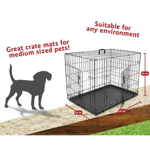  Double Door Folding Dog Crate by Majestic Pet Products