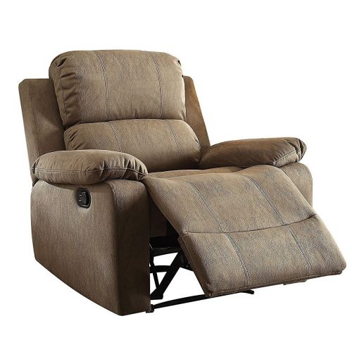  Major-Q Memory Foam Washed PU Leather Fully Recliner Chair for Living Room Tan 59527, 7059527