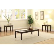 Major-Q Occasional Espresso Finish 3-Pc Wooden Coffee End Table Set (9082928)