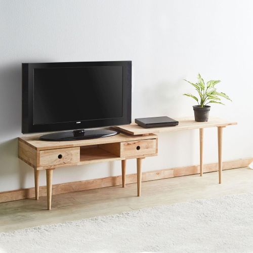  Major-Q 35 Natural Wooden TV Stand/Coffee Table with Extension 9081950