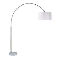 Major-Q 6938white-x-large Shade Steel Adjustable Arching Floor Lamp with Marble Base, 81 H, White, X-Large 6938XL-WH