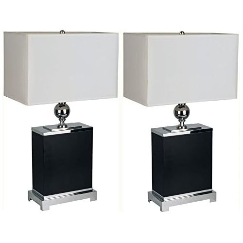  Major-Q Black 25 H Table Lamp Set