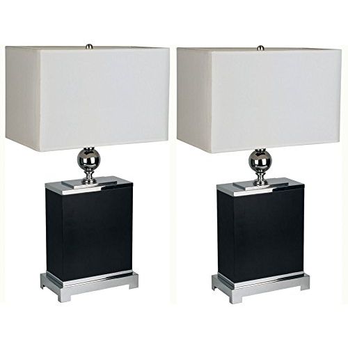  Major-Q Black 25 H Table Lamp Set