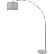 SH Lighting 6938ES-XL Steel Adjustable Arching Floor Lamp with Marble Base, 81 H