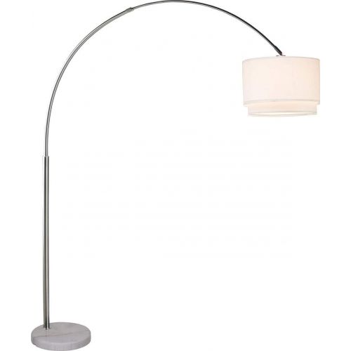  SH Lighting 6938ES-XL Steel Adjustable Arching Floor Lamp with Marble Base, 81 H