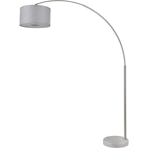  SH Lighting 6938ES-XL Steel Adjustable Arching Floor Lamp with Marble Base, 81 H