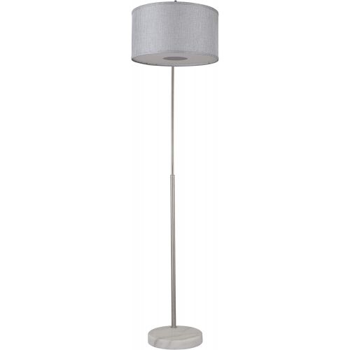  SH Lighting 6938ES-XL Steel Adjustable Arching Floor Lamp with Marble Base, 81 H