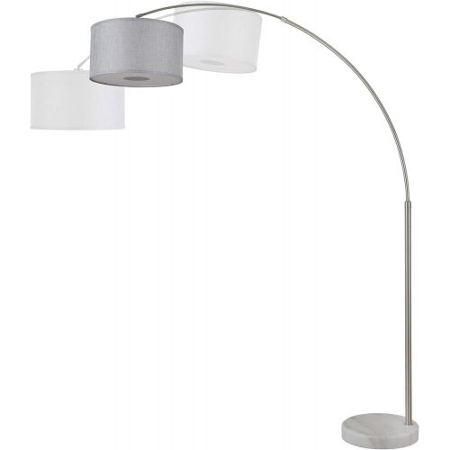  SH Lighting 6938ES-XL Steel Adjustable Arching Floor Lamp with Marble Base, 81 H