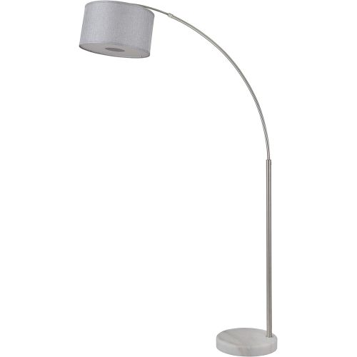  SH Lighting 6938ES-XL Steel Adjustable Arching Floor Lamp with Marble Base, 81 H