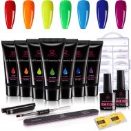 [아마존 핫딜] [아마존핫딜]Makartt P-22 Poly Nail Extension Gel Kit Rainbow Color Nail Builder Gel Nail Thickening Solution Nail Equipment