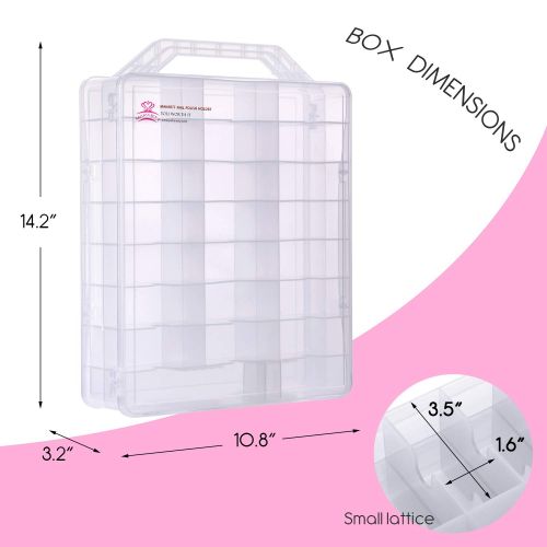  [아마존 핫딜] [아마존핫딜]Makartt Universal Clear Nail Polish Organizer Holder for 48 Bottles Adjustable Dividers Space Saver