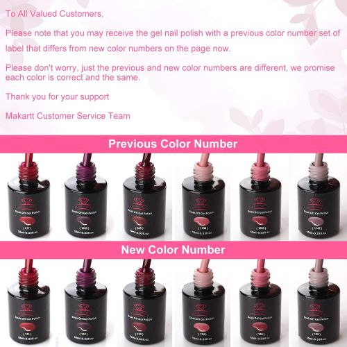  [아마존핫딜][아마존 핫딜] Makartt Burgundy Red Gel Nail Polish Kit 10ML 6 Bottles Pink Nude Sangria Fall Glamour Nail Gel Polish Soak Off UV LED Curing for Manicure Pedicure with Gift Box P-13