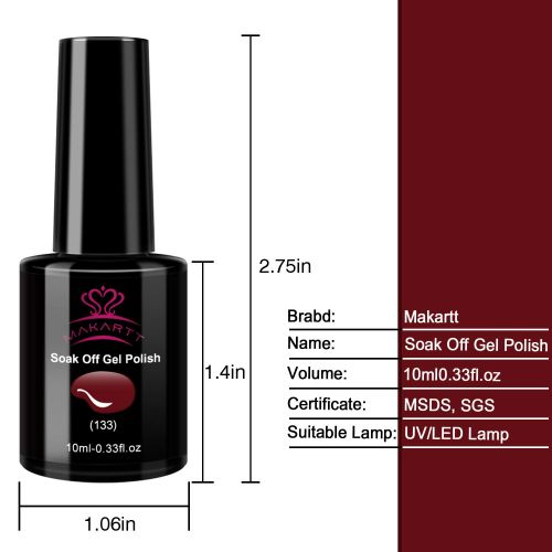  [아마존핫딜][아마존 핫딜] Makartt Burgundy Red Gel Nail Polish Kit 10ML 6 Bottles Pink Nude Sangria Fall Glamour Nail Gel Polish Soak Off UV LED Curing for Manicure Pedicure with Gift Box P-13