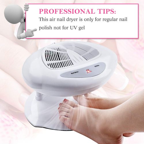  Makartt Air Nail Dryer for Both Hands and Feet 400W Air Nail Fan Blow Dryer for Regular Nail Polish...