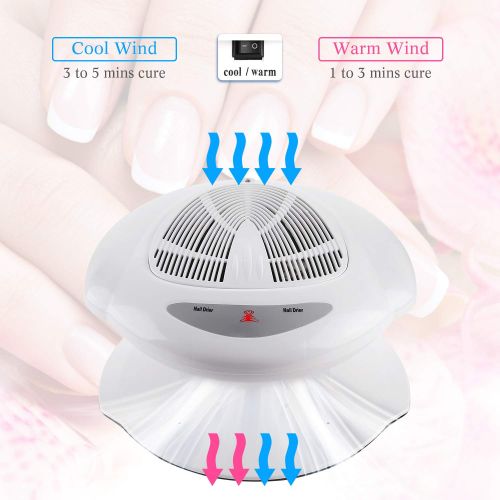  Makartt Air Nail Dryer for Both Hands and Feet 400W Air Nail Fan Blow Dryer for Regular Nail Polish...