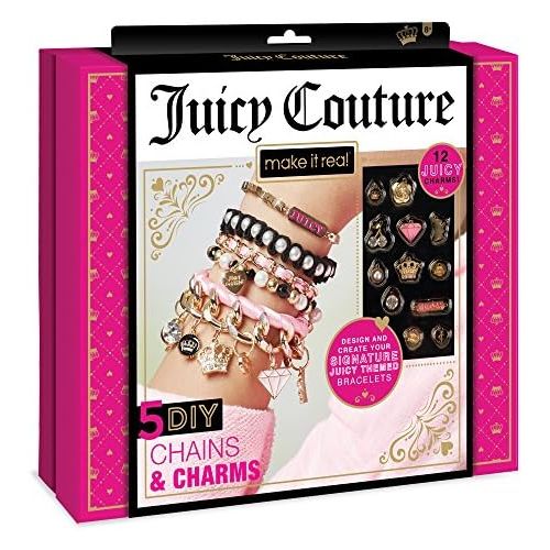  [아마존베스트]Make It Real  Juicy Couture Chains & Charms. DIY Charm Bracelet Making Kit for Girls