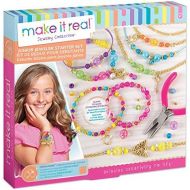 [아마존베스트]Make It Real - Junior Jeweler Starter Set. DIY Tween Girls Jewelry Making Kit. Arts and Crafts Kit Guides Kids to Design and Create Beautiful Bracelets with Beads and Gold Charms