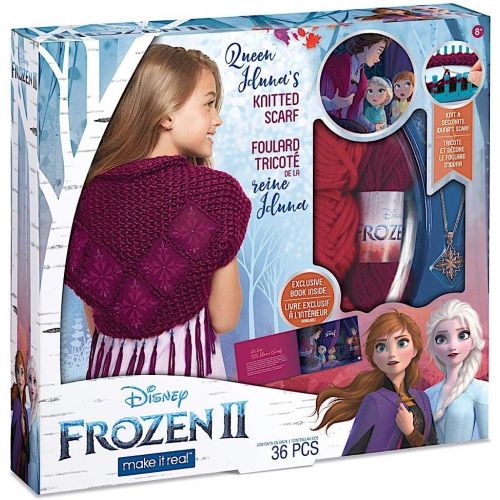  Make It Real ? Disney Frozen 2 Queen Idunas Knitted Shawl . DIY Arts and Crafts Kit Guides Kids to Crochet Queen Iduna’s Shawl with Acrylic Yarn and Magical Frozen 2 Embellishments