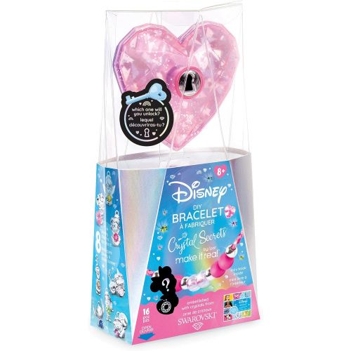  Make It Real Disney Crystal Secrets Collectible DIY Charm Bracelet Making Kit Arts and Crafts Bead Kit for Girls & Teens with Swarovski Crystal Disney Charms Kit Makes 1 Br