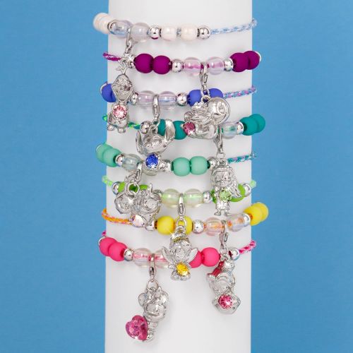  Make It Real Disney Crystal Secrets Collectible DIY Charm Bracelet Making Kit Arts and Crafts Bead Kit for Girls & Teens with Swarovski Crystal Disney Charms Kit Makes 1 Br