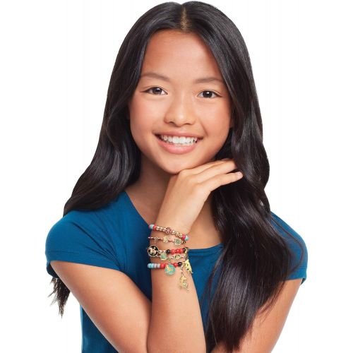  Make It Real Disney Mulan Bold Spirit Jewelry Kit DIY Charm Bracelet Making Kit for Girls Friendship Bracelet Kit with Colored Beads, Swarovski Crystal Charms & Cord Makes