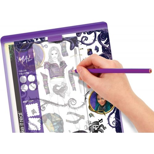  Make It Real Disney Descendants 3 Sketchbook with Tracing Light Table. Fashion Design Tracing and Drawing Kit for Girls. Includes Sketch Pages, Stencils, Stickers, and Backlit Tr
