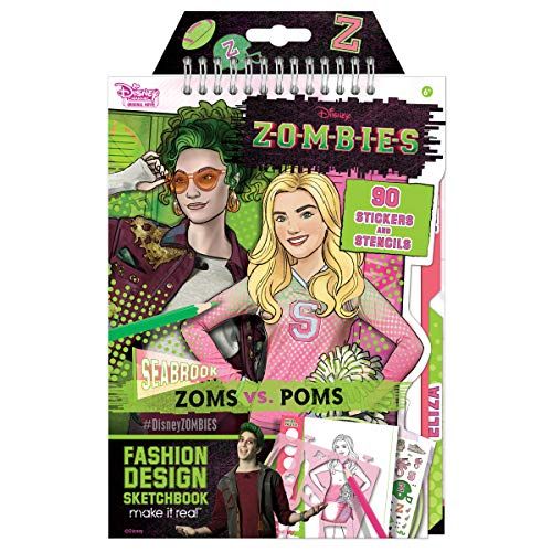  Make It Real Disney Zombies Fashion Design Sketchbook. Disney Inspired Fashion Design Coloring Book for Girls. Includes Addison and Bree Sketch Pages, Stencils, Stickers, and Des