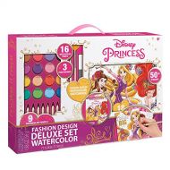 Make It Real Disney Princess Fashion Watercolor Sketchbook. Disney Princesses Water Coloring Book for Girls. Includes Princess Sketch Pages, Paint Brushes, Watercolor Paints, Ste
