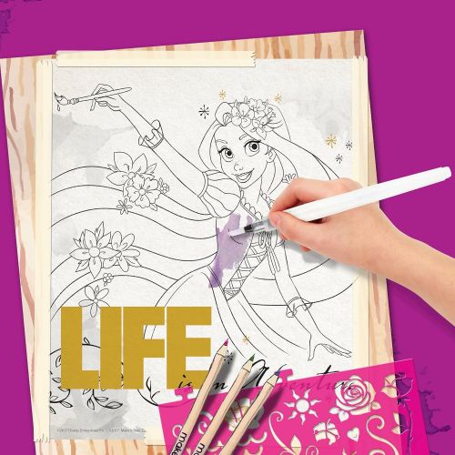  Make It Real Disney Princess Fashion Watercolor Sketchbook. Disney Princesses Water Coloring Book for Girls. Includes Princess Sketch Pages, Paint Brushes, Watercolor Paints, Ste