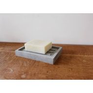 MakeAndMatter Handmade Concrete Soap Dish  Cement Soap Tray