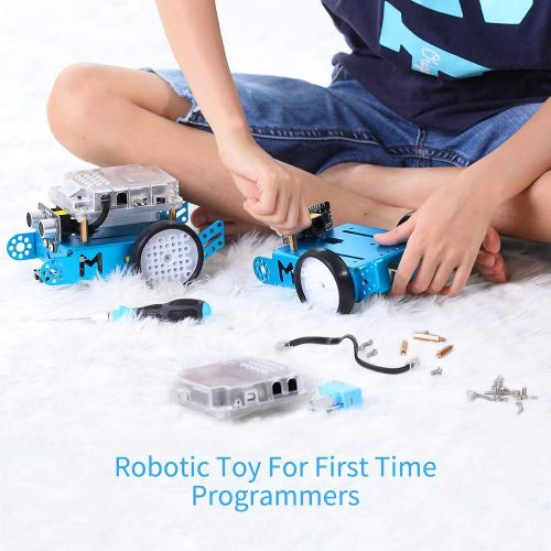  [아마존베스트]Makeblock mBot Robot Kit, DIY Mechanical Building Blocks, Entry-level Programming Helps Improve Children s Logical Thinking and Creativity Skills, STEM Education. (Blue, Bluetooth