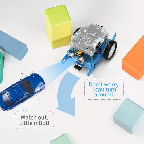  [아마존베스트]Makeblock mBot Robot Kit, DIY Mechanical Building Blocks, Entry-level Programming Helps Improve Children s Logical Thinking and Creativity Skills, STEM Education. (Blue, Bluetooth