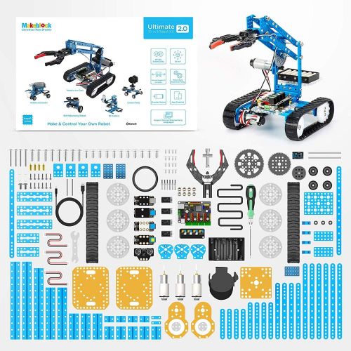  Makeblock DIY Ultimate Robot Kit - Premium Quality - 10-in-1 Robot - STEM Education - Arduino - Scratch 2.0 - Programmable Robot Kit for Kids to Learn Coding, Robotics and Electron