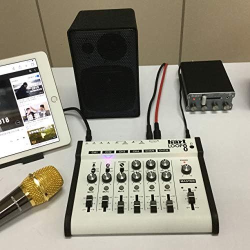  [아마존베스트]Maker hart Loop Mixer 8 3.5mm / 6.3mm Jack / Bluetooth / Phono EQ Preamp / Microphone Compatibility / Audio Mixer