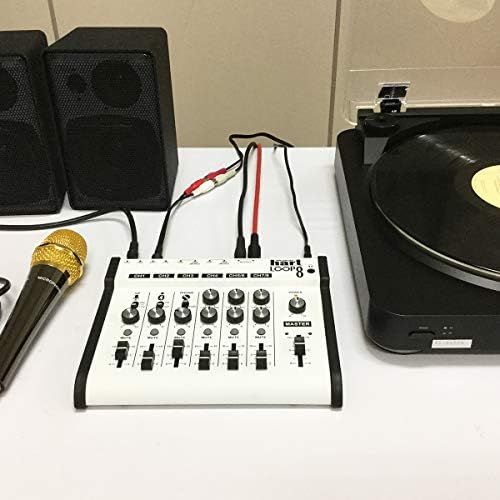  [아마존베스트]Maker hart Loop Mixer 8 3.5mm / 6.3mm Jack / Bluetooth / Phono EQ Preamp / Microphone Compatibility / Audio Mixer