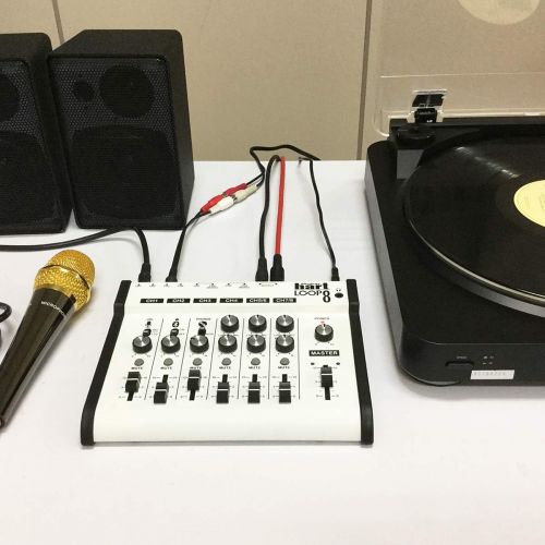  [아마존베스트]Maker hart Loop Mixer 8 3.5mm / 6.3mm Jack / Bluetooth / Phono EQ Preamp / Microphone Compatibility / Audio Mixer