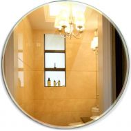 Makeup Mirror HTZ SYF Mirror Round Bathroom Mirror|Glass Mirror Wall Hanging Bathroom Mirror Bathroom Dressing Table Mirror 38/48/58cm A+ (Size : 48x48cm)