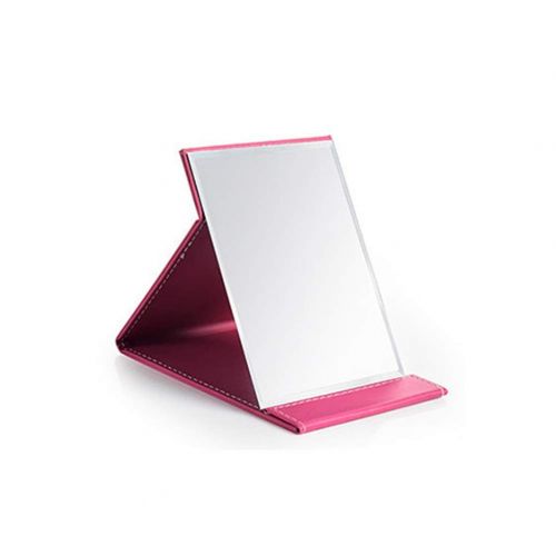  Makeup mirror Folding Desktop Thickening HD Travel Mirror Folding Desktop Mirror with PU Leather Cushion Cover (Large)