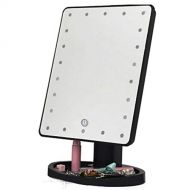 Makeup mirror LED Light Desktop Vanity Mirror Magnifier with Storage Grid