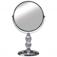 Makeup mirror Mano Home European-Style Metal Desktop Double Adjustable Vanity Mirror HD Beauty Magnifying Mirror 360 ° Freely Rotating Mirror