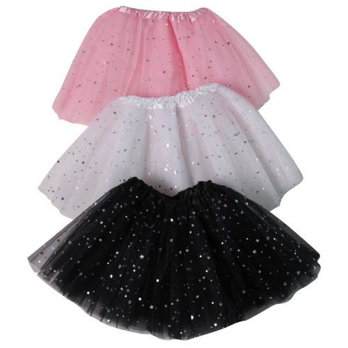  Making Believe Girls Ballerina Sparkle or Chiffon Tutu Beginner 3 Pack Dress Up Set (Choose Color and Size)