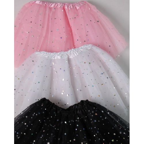  Making Believe Girls Ballerina Sparkle or Chiffon Tutu Beginner 3 Pack Dress Up Set (Choose Color and Size)