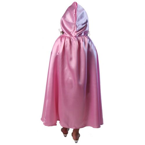  Making Believe Girls 28 Pink Satin Princess Hooded Cape