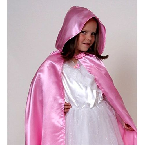  Making Believe Girls 28 Pink Satin Princess Hooded Cape