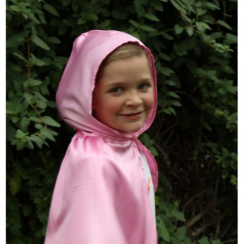  Making Believe Girls 28 Pink Satin Princess Hooded Cape