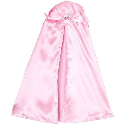  Making Believe Girls 28 Pink Satin Princess Hooded Cape