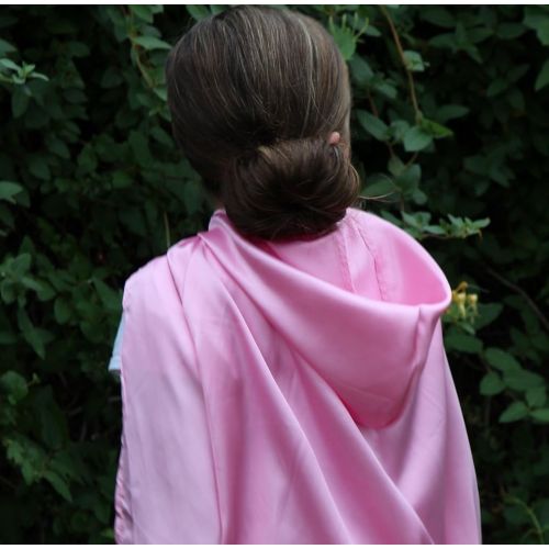  Making Believe Girls 28 Pink Satin Princess Hooded Cape