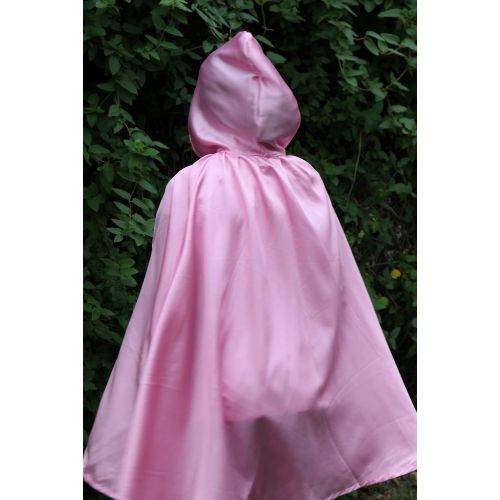  Making Believe Girls 28 Pink Satin Princess Hooded Cape