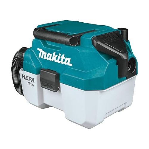  Makita XCV11Z 18V LXT Lithium-Ion Brushless Cordless 2 Gallon HEPA Filter Portable Wet/Dry Dust Extractor/Vacuum, Tool Only