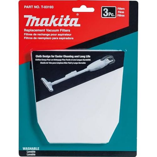  Makita T-03193 Cloth Vacuum Filter (3 Pack)